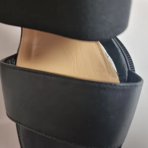 Christian Louboutin Patrouiagoma Platform Black & Nickel Sz. 38 W/elastic Straps - Picture 13 of 14